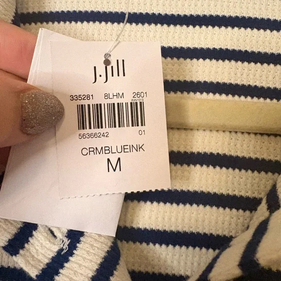 J.Jill Striped Textured-Knit Shirt - Picture 5 of 6